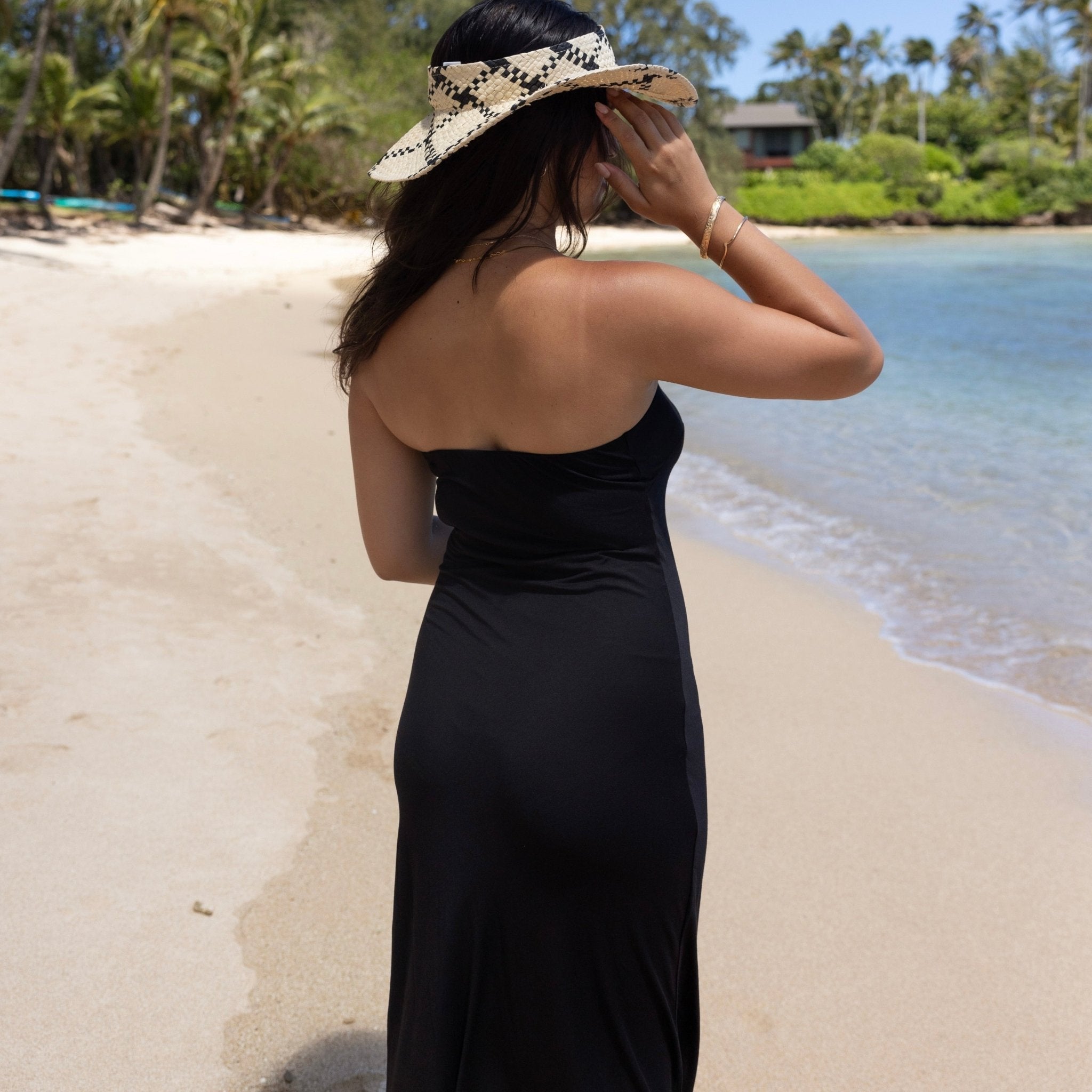 Women's Black Tube top Maxi Dress - Sweet Sweet Honey Hawaii