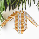 Honey Puakenikeni Long Sleeve Swimsuit - Sweet Sweet Honey Hawaii