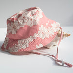 Rosey Pink Gardenia lei Bucket Hat - Sweet Sweet Honey Hawaii