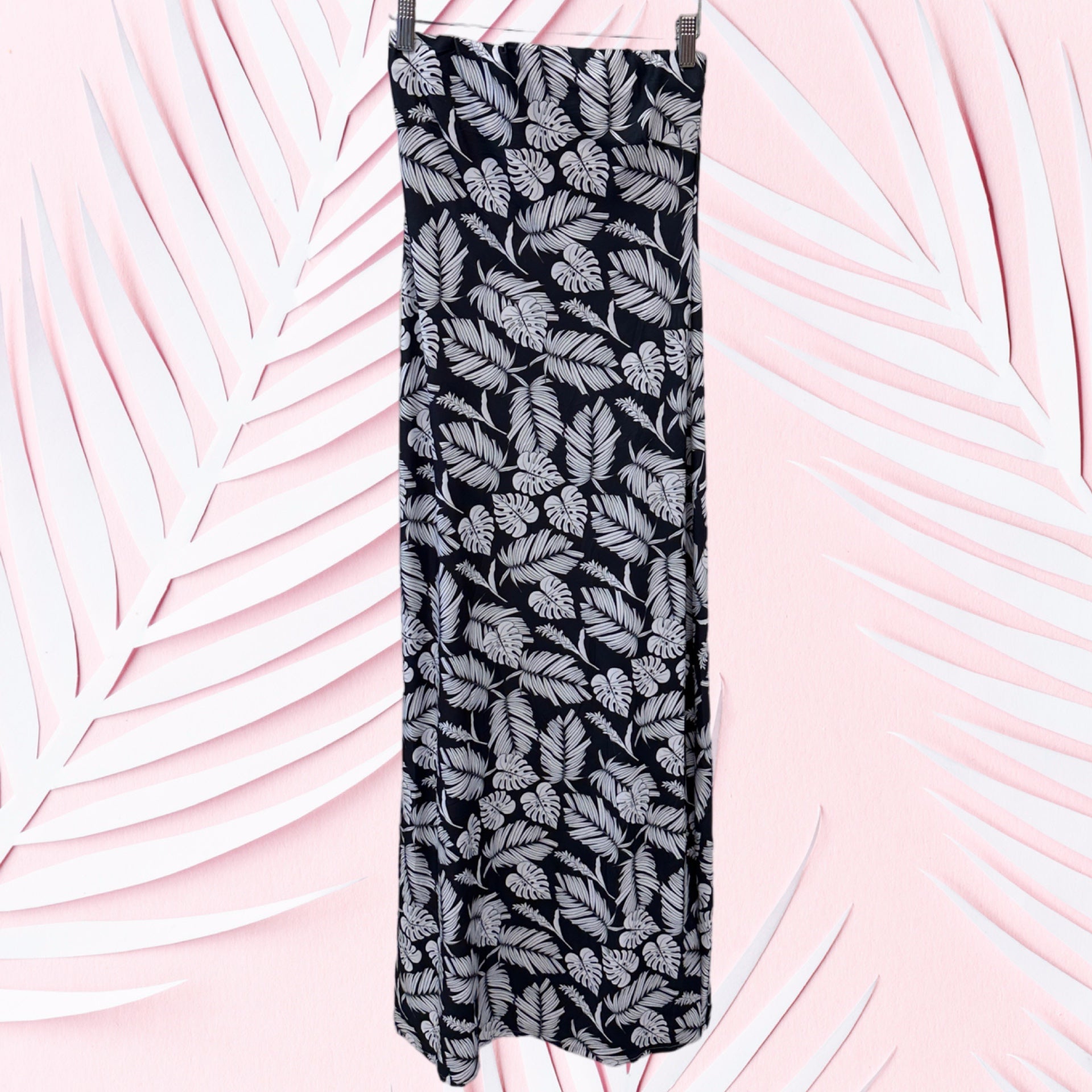 Women's Black Palm Tube Maxi Dress - Sweet Sweet Honey Hawaii