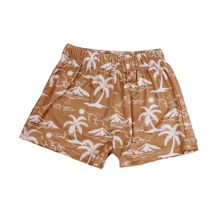 Vintage Hawaii (Brown) Girls Shorts