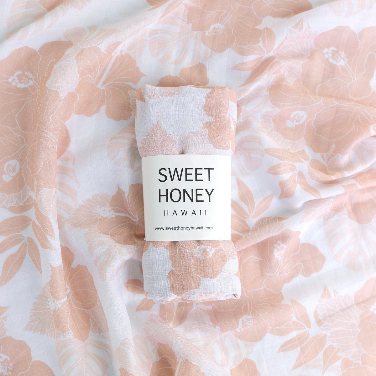Sands of Wailea Bamboo Swaddle Blanket - Sweet Sweet Honey Hawaii